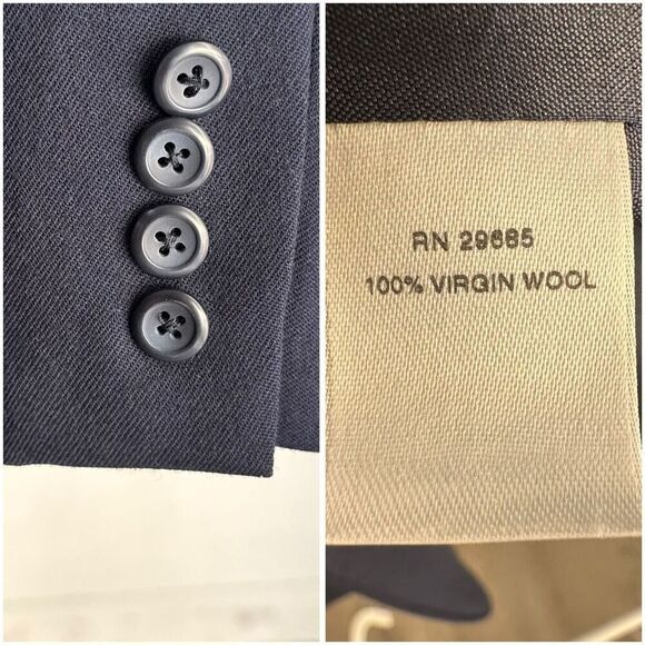 Pendleton Petite 12 Virgin Wool Blazer Navy - Picture 4 of 5